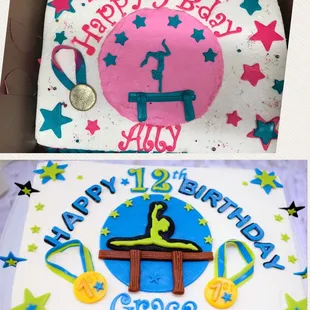 The 1st cake is what Amber made!  The 2nd cake is what it was suppose to look like!