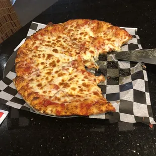 Cheese pizza $12.00. FREE ranch!!!!