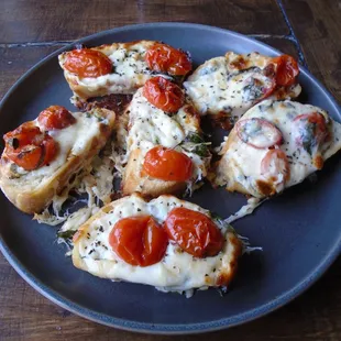 Tomato basil bruschetta.