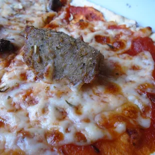 "On Top of Old Smokey" flatbread, close-up.