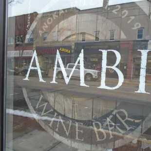 Logo on the front window.