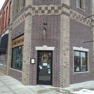 Outside of the building, view looking southwest.