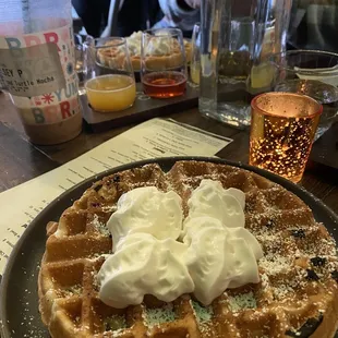 Waffles! My daughter had the white raspberry (pictured diagonal from the original)