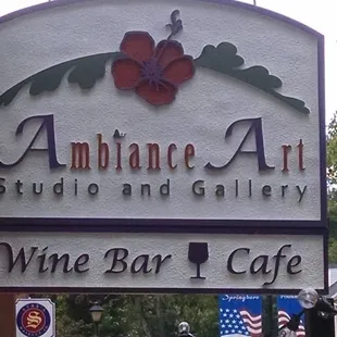 sign for ambiance art studio and gallery