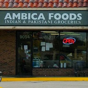 the front of the store