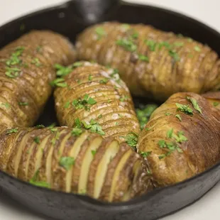 Hassle back baked potatoes