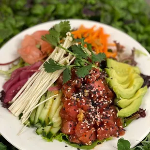 Fresh ahi tuna poke bowl