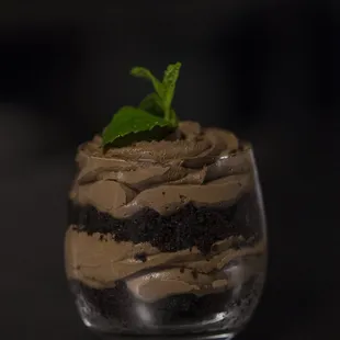 Chocolate on Chocolate mousse parfait