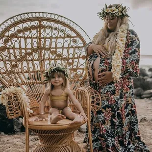 Family Photos. Keiki Photo Ops. Vintage Style Gold Peacock Chair. Party Rental. Photo booth Props. Chair Rentals. Fun Rentals.