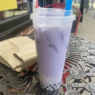 Taro pearl tea