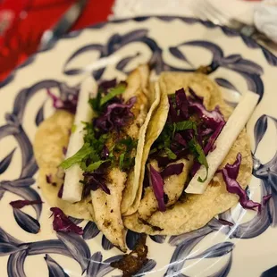 Appetizer: Baja Fish Tacos! So Delicious