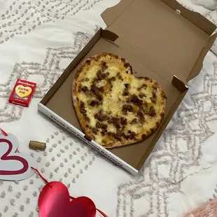 Valentines special pizza