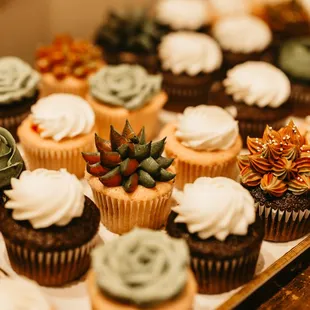 a variety of cupcakes