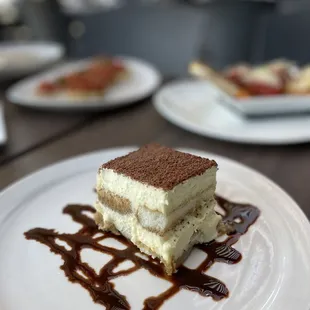 a piece of cake on a plate