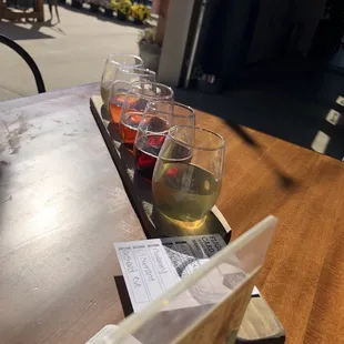 Flights of cider at Ambrosia. Check them out!