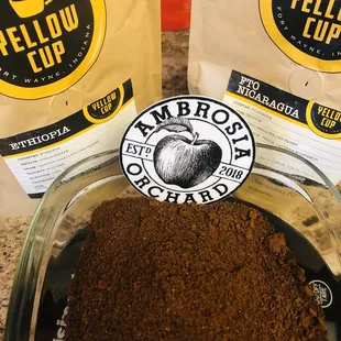 Yellow Cup coffee from Ambrosia Orchard
