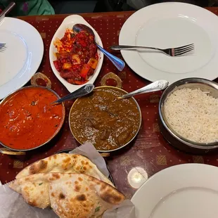 a variety of food on a table