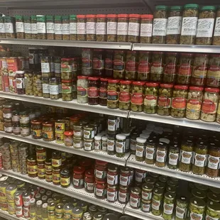 shelves of spices