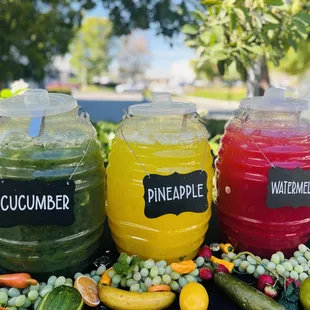 Aguas frescas, all made from real fruit!!!