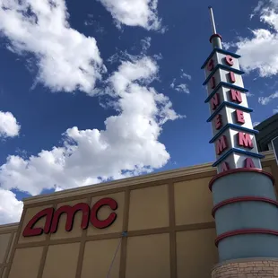 Storefront on a partly cloudy day.