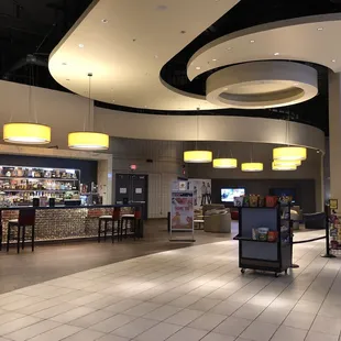 Inside the lobby. Bar on the left and concession stand on the right (out of view).