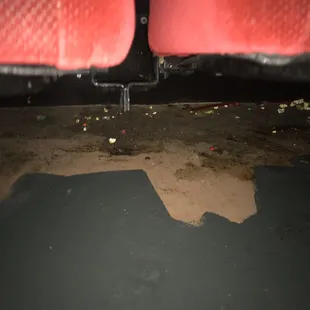 Under seats look like it hasn't been cleaned in days. Totally disgusting!