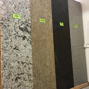 Over 30 Granite and Quartz pre-cut and pre-polished options! New colors added often!