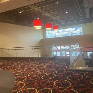 Escalators were not working, but this is a view of the stairs that you come up. There also is an elevator up.