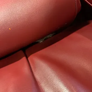 old tissue in seat