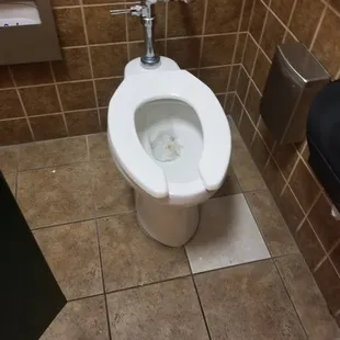 more soiled tissue in the toilet