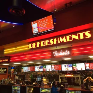 Movie tickets and refreshments at the same counter