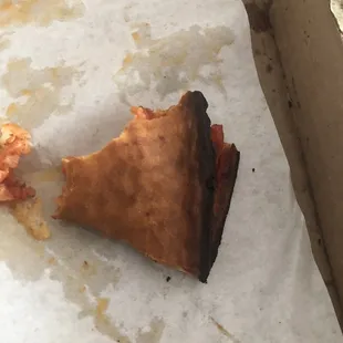 Burnt pizza