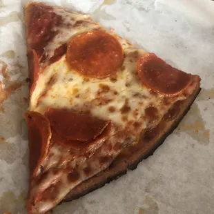 Burnt pizza