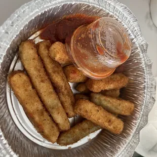 Zucchini sticker with sauce IN it