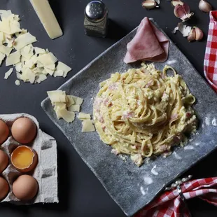 Fettuccine carbonara