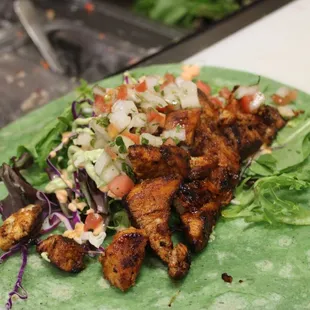  plate of food on a counter