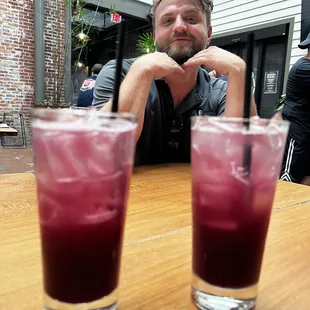 Our tour guide Nathan with our refreshing, delicious,  cocktail from The Tavern by AIBC.