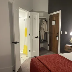 Closet and fridge