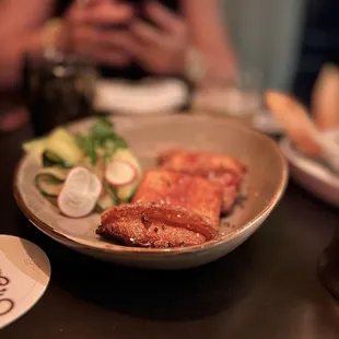 a plate of food on a table