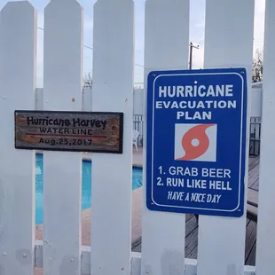 Fun Sign Next to the Pool