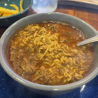 RAMEN BIRRIA SOUP& 1 QUESABIRRIA TACO