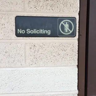 no soliciting sign