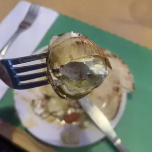 I was in love when I took a bite of the artichoke stuffed with goat cheese