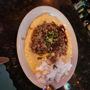 Hummus with Ground Lamb