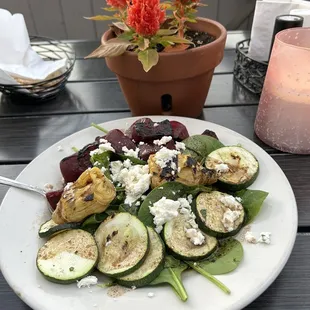 Artichoke/beet salad