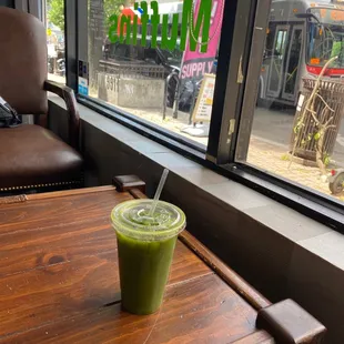 Green Juice by the windows!