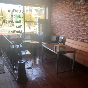 coffee, juice, sandwiches, tea and muffins