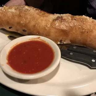 Chicken &amp; greens Stromboli