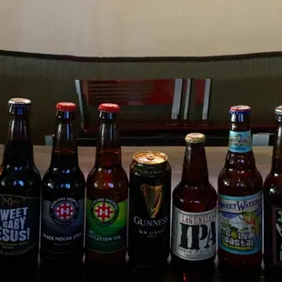 Large craft beer selection that changes with the season