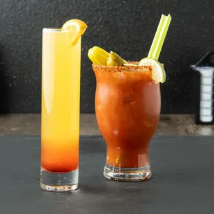 Sunrise Mimosa and Bloody Mary